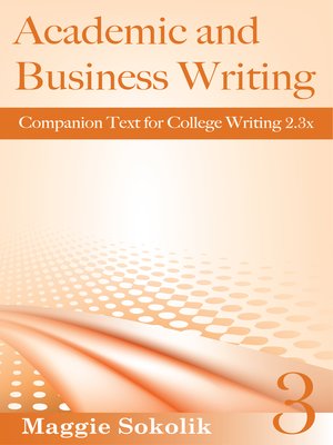 cover image of Academic and Business Writing, Workbook 3